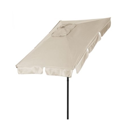 Prostokątny duży parasol ogrodowy skośny łamany z korbą beżowy 200x130 cm MultiGarden MultiGarden