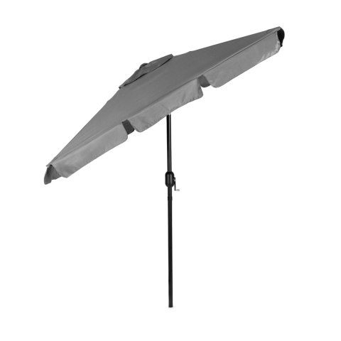 Prostokątny duży parasol ogrodowy skośny łamany z korbą szary 200x130 cm MultiGarden MultiGarden