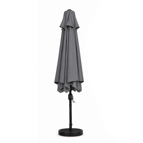 Prostokątny duży parasol ogrodowy skośny łamany z korbą szary 200x130 cm MultiGarden MultiGarden