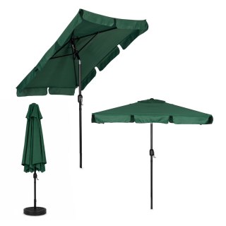 Prostokątny duży parasol ogrodowy skośny łamany z korbą zielony 200x130 cm MultiGarden MultiGarden
