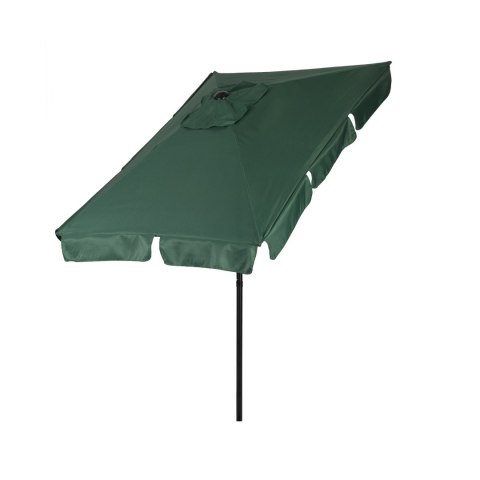 Prostokątny duży parasol ogrodowy skośny łamany z korbą zielony 200x130 cm MultiGarden MultiGarden