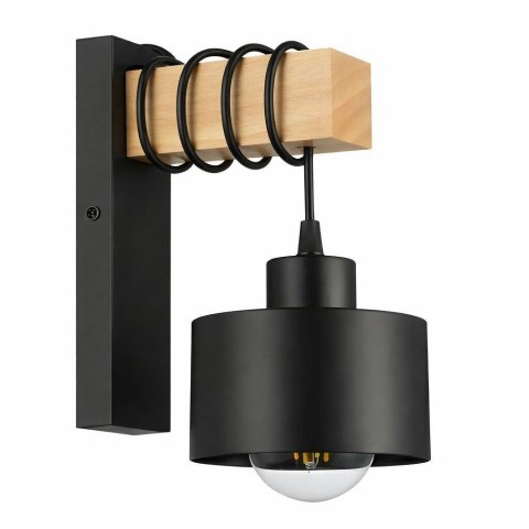 ZD192 Lampa ścienna drewno czarna ATL