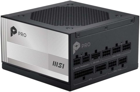 Zasilacz MSI PRO A850PL PCIE5 850W 120mm 80plus Platinum aPFC MSI