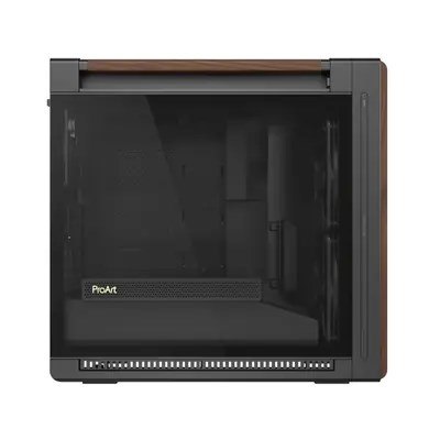 ASUS ProArt PA602 Wood Edition Modern Black - Tempered Glass Panel Midi Tower Czarny, Drewno ASUS