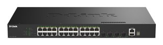 D-Link DGS-1530-28P/E przełącznik sieciowy Zarządzany L2 Gigabit Ethernet (10/100/1000) Obsługa PoE Czarny D-Link