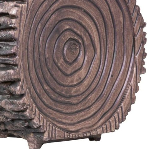 Doniczka skrzynka okienna orzech, plastikowa, owalna, efekt drewna, UV-stabilna, do ogrodu i balkonu, 22x35 cm, 7,5 l KAMAI STRENDPRO