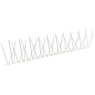 Kolce przeciw ptakom, 40 kolców, stal nierdzewna, podstawa poliwęglan UV, do parapetów i gzymsów, 50 cm, wys. 11 cm KAMAI STRENDPRO