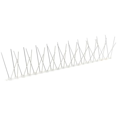 Kolce przeciw ptakom, 40 kolców, stal nierdzewna, podstawa poliwęglan UV, do parapetów i gzymsów, 50 cm, wys. 11 cm KAMAI STRENDPRO