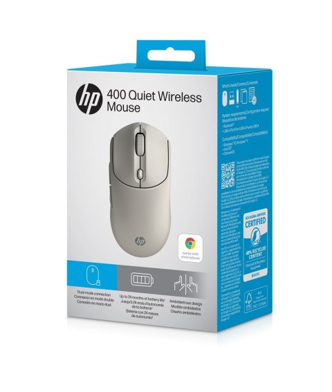 Mysz HP 400 Quiet Maple Wireless Mouse bezprzewodowa beżowa AZ7B6AA Hewlett-Packard