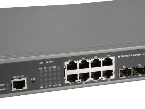 Przełącznik zarządzalny LevelOne GB/L3 20-portowy 19" 10 Gb/s No name