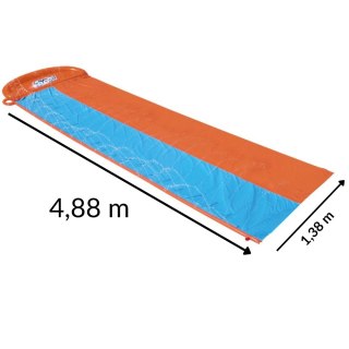 Ślizgawka wodna dziecięca dwuosobowa, natryski, antypoślizgowa, basen, 488 cm, od 3 lat KAMAI STRENDPRO