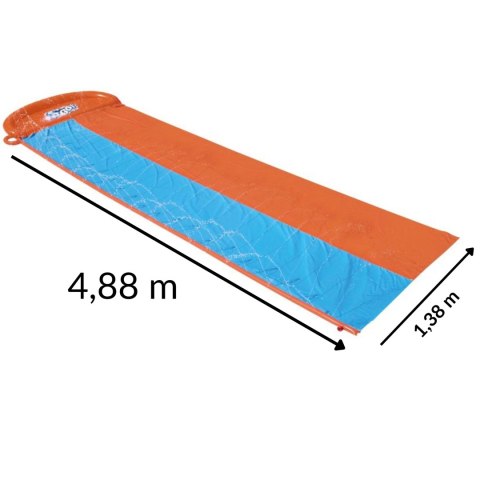 Ślizgawka wodna dziecięca dwuosobowa, natryski, antypoślizgowa, basen, 488 cm, od 3 lat KAMAI STRENDPRO