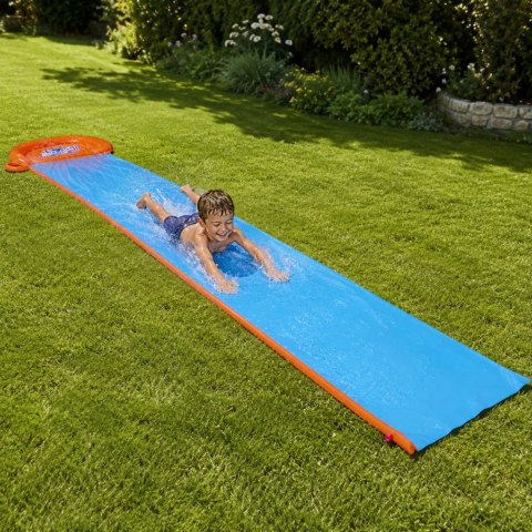 Ślizgawka wodna dziecięca jednoosobowa, natryski SplashBoost, basen końcowy, PVC UltraStick, 488 x 82 cm, 3+ KAMAI STRENDPRO