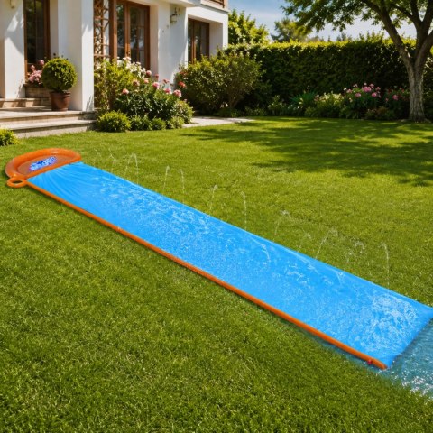 Ślizgawka wodna dziecięca jednoosobowa, natryski SplashBoost, basen końcowy, PVC UltraStick, 488 x 82 cm, 3+ KAMAI STRENDPRO