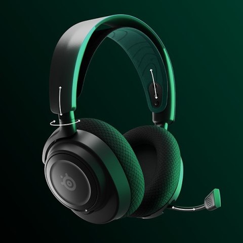 Steelseries Arctis Nova 7X Zestaw słuchawkowy Przewodowy i Bezprzewodowy Opaska na głowę Gaming USB Type-C Bluetooth Czarny, Zie SteelSeries