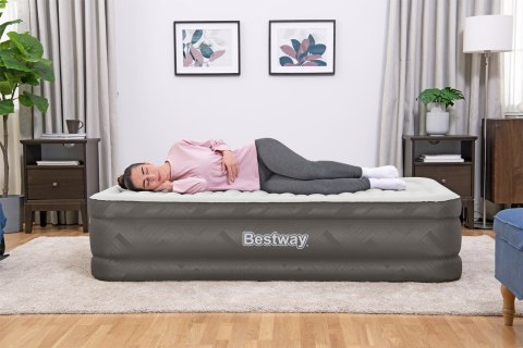 Bestway 69048 / 23 dmuchany materac Pojedynczy materac Szary, Biały Unisex Bestway