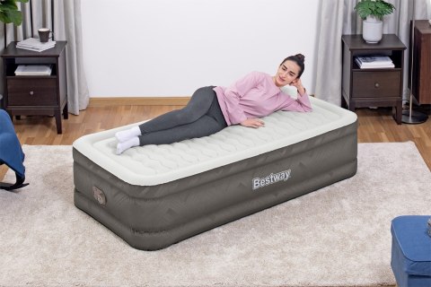 Bestway 69048 / 23 dmuchany materac Pojedynczy materac Szary, Biały Unisex Bestway