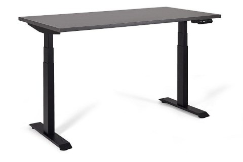 Biurko/Stolik z regulowaną wysokością UNIQUE ACTIVE I 14-C103W-B-140-YZ-13 czarny stelaż blat antracyt, 140X70 cm UNIQUE