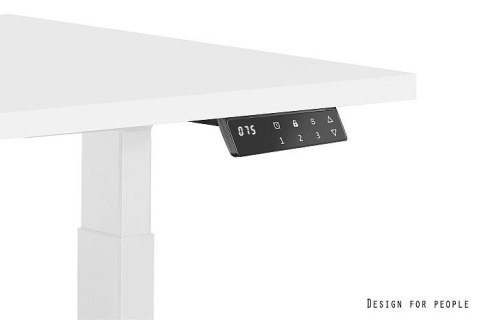 Biurko/Stolik z regulowaną wysokością UNIQUE ACTIVE I 14-C103W-G-140-YZ-13 szary stelaż i blat, 140X70 cm UNIQUE