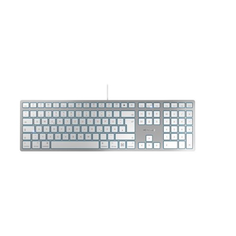 CHERRY KC 6000C FOR MAC klawiatura Uniwersalne USB QWERTZ Niemiecki Srebrny Cherry
