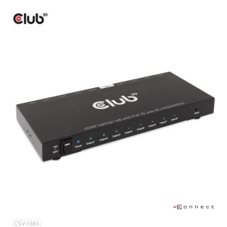 CLUB3D CSV-1383 rozgałęziacz telewizyjny HDMI 8x HDMI Club 3D