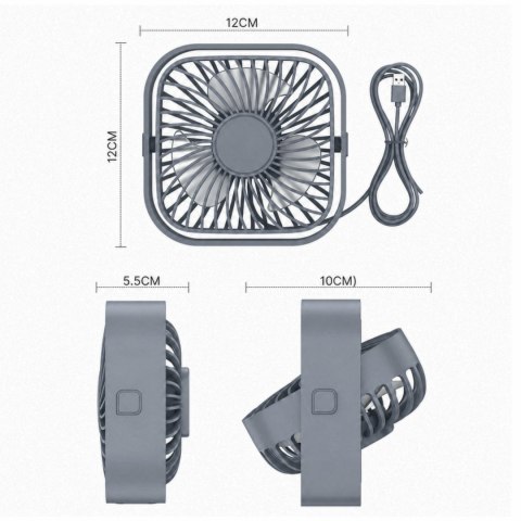 DA666A Mini wiatrak biurkowy usb szary ATL