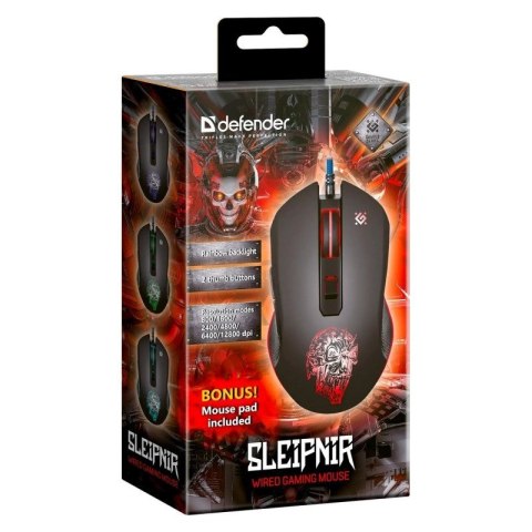 DEFENDER MYSZ GM-927 SLEIPNIR OPTIC 12800dpi 6P Defender