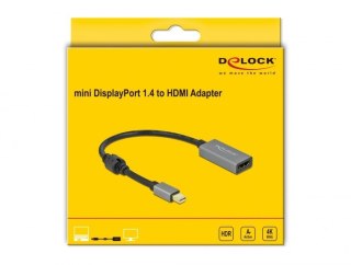 DeLOCK 66570 adapter kablowy 0,2 m Mini DisplayPort HDMI Typu A (Standard) Czarny, Szary DELOCK