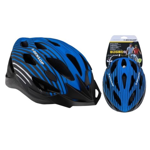 Dunlop - Kask rowerowy MTB regulowany rozmiar M 55-58 cm (Niebiesko-Czarny) Dunlop