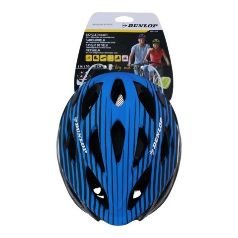 Dunlop - Kask rowerowy MTB regulowany rozmiar M 55-58 cm (Niebiesko-Czarny) Dunlop