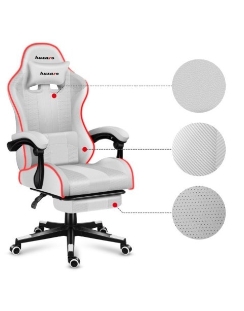 FOTEL GAMINGOWY HUZARO FORCE 4.7 RGB White Huzaro