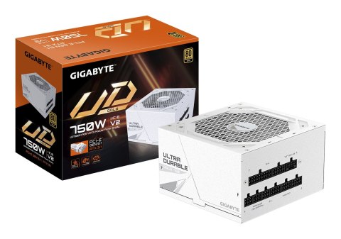 GIGABYTE UD750GM PG5 V2 ICE moduł zasilaczy 750 W 20+4 pin ATX ATX Biały Gigabyte