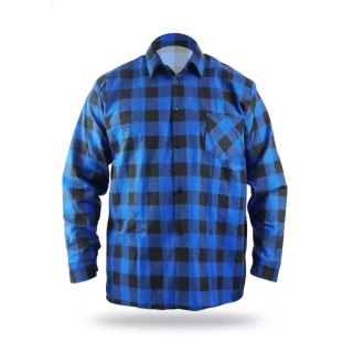 Koszula flanelowa niebieska, rozm.xxxl, 100% bawełna Dedra