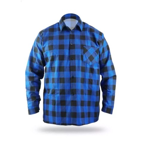 Koszula flanelowa niebieska, rozm.xxxl, 100% bawełna Dedra