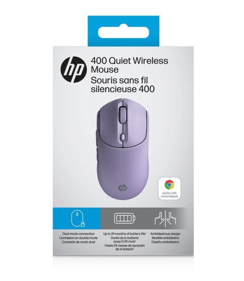 Mysz HP 400 Quiet Purple Wireless Mouse bezprzewodowa fioletowa AZ7B7AA Hewlett-Packard