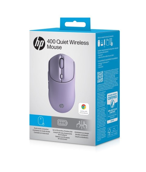 Mysz HP 400 Quiet Purple Wireless Mouse bezprzewodowa fioletowa AZ7B7AA Hewlett-Packard