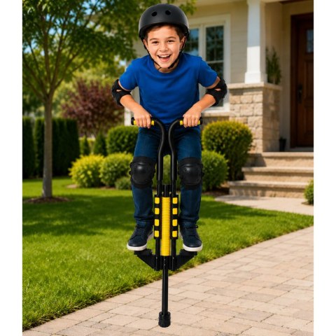 Skoczek Drążek Pogo Do Skakania Dla Dzieci Jump Stick Do 70kg Żółty LEAN TOYS
