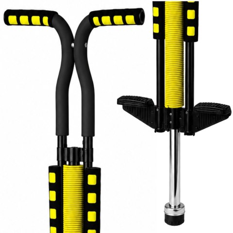 Skoczek Drążek Pogo Do Skakania Dla Dzieci Jump Stick Do 70kg Żółty LEAN TOYS