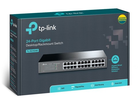 TP-Link TL-SG1024D przełącznik sieciowy Nie zarządzany Gigabit Ethernet (10/100/1000) Szary TP-LINK