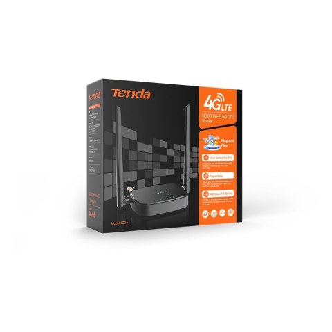 Tenda 4G05 router bezprzewodowy Fast Ethernet Jedna częstotliwości (2,4 GHz) Czarny Tenda