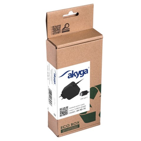 AKYGA ZASILACZ 65W USB-C 5-20V / 3-3.25A AK-ND-70 Akyga