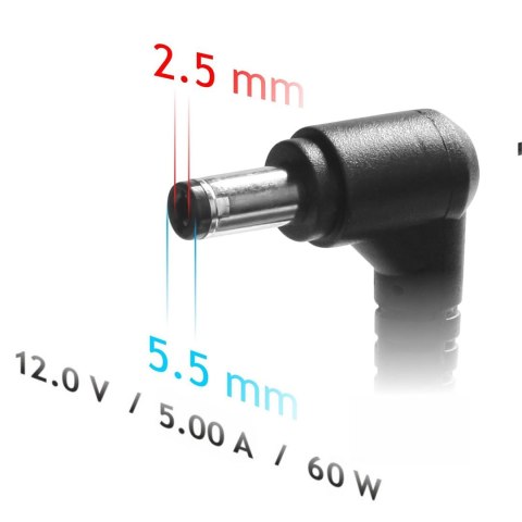 Akyga AK-ND-30 adapter zasilający/ inwentor Wewnętrzna 60 W Czarny Akyga