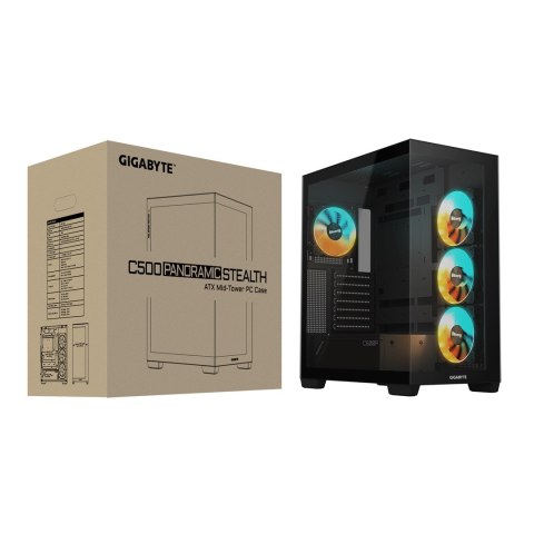 GIGABYTE C500 PANORAMIC STEALTH Midi Tower Czarny Gigabyte