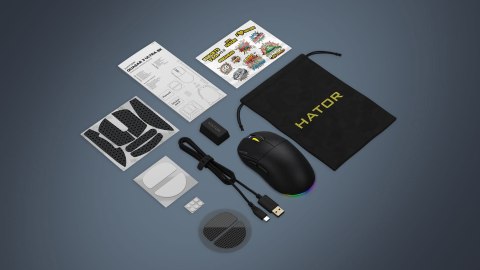 HATOR Quasar 3 Ultra 8K Wireless myszka Gaming Oburęczny RF Wireless + Bluetooth + USB Type-A Optyczny 30000 DPI No name