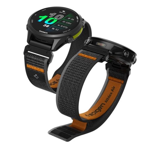 Spigen Athlex Air - Pasek do Garmin QuickFit 22 mm (Active Black / Orange) Spigen