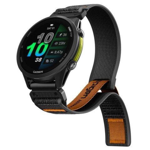 Spigen Athlex Air - Pasek do Garmin QuickFit 22 mm (Active Black / Orange) Spigen