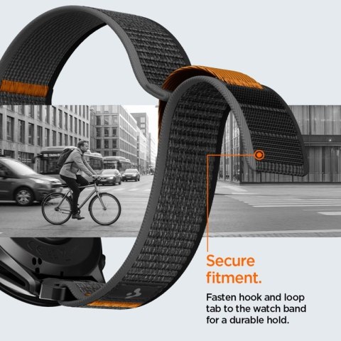 Spigen Athlex Air - Pasek do Garmin QuickFit 22 mm (Active Black / Orange) Spigen