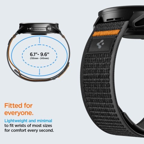Spigen Athlex Air - Pasek do Garmin QuickRelease 22 mm (Active Black / Orange) Spigen