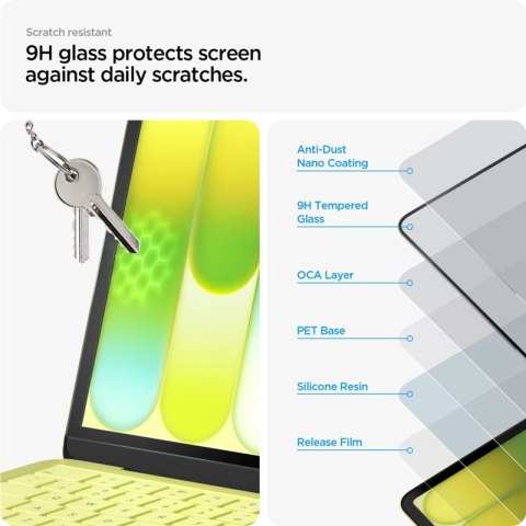 Spigen Glas.tR Slim FC - Szkło hartowane do MacBook Neo (Czarna ramka) Spigen