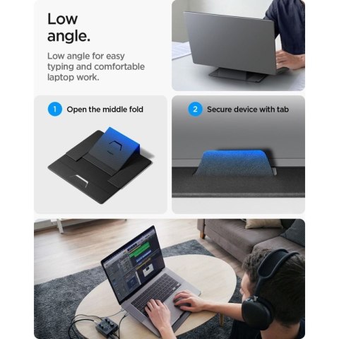 Spigen LD201-S8 Slimfold - Podstawka / stojak pod laptopa / tablet (Space Grey) Spigen